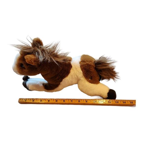 FAO Schwarz Plush Pinto Horse Pony Stuffed Animal Toy 13" Soft Brown And White - Picture 13 of 14